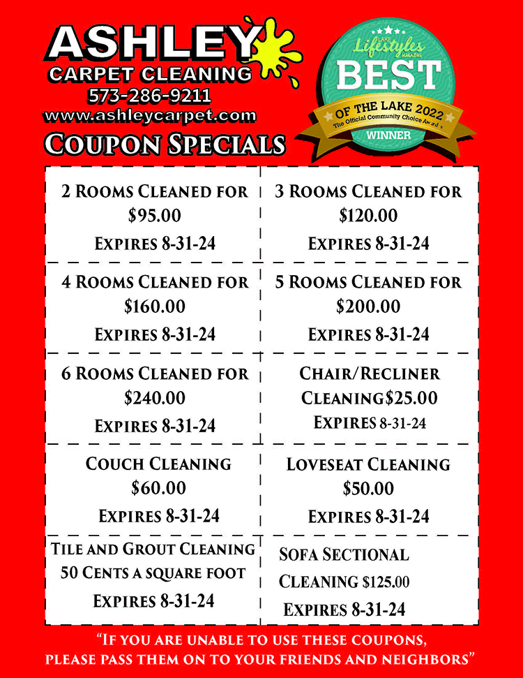 Carpet Cleaning Lake of the Ozarks Ashley Carpet Cleaning